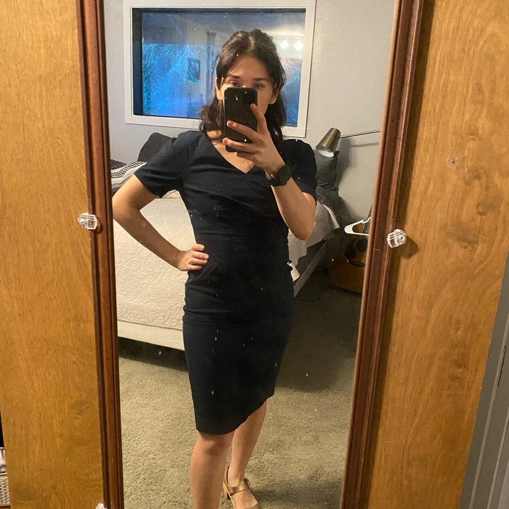 Navy Banana Republic Sheath Dress